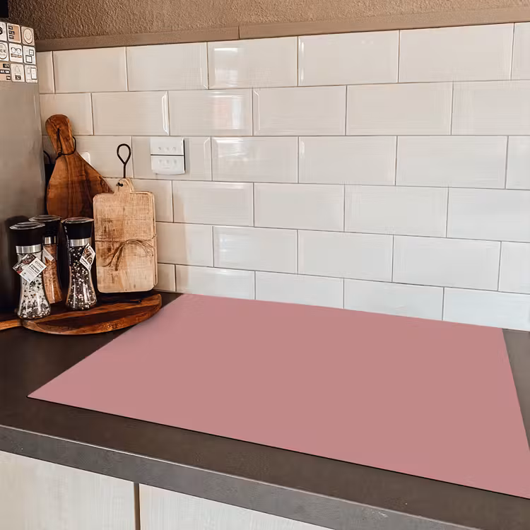 Dusty - Rose - Roze Inductie beschermer vinyl 3mm klein 276 -sfeer3