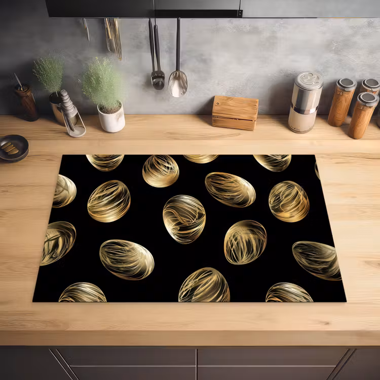 Eieren - Goud - Patroon Inductie beschermer vinyl 3mm klein -sfeer5