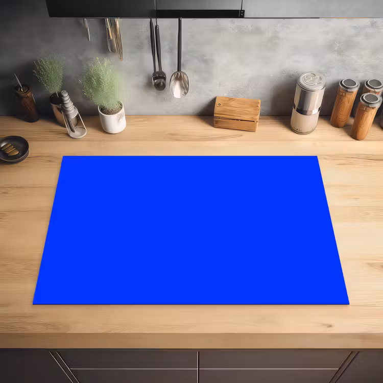 Electric - Blue - Blauw Inductie beschermer vinyl 3mm klein 276 -sfeer5