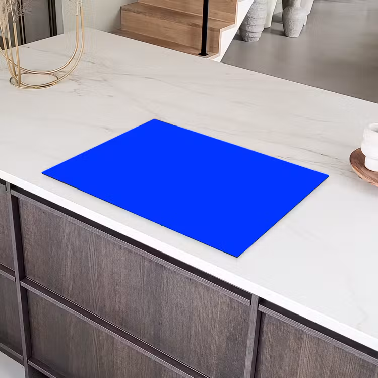 Electric - Blue - Blauw Inductie beschermer vinyl 3mm klein 276 -sfeer8