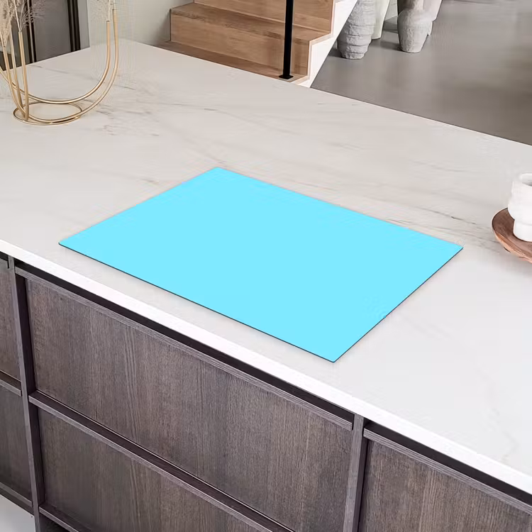 Electric - Cyan - Blauw Inductie beschermer vinyl 3mm klein 276 -sfeer8