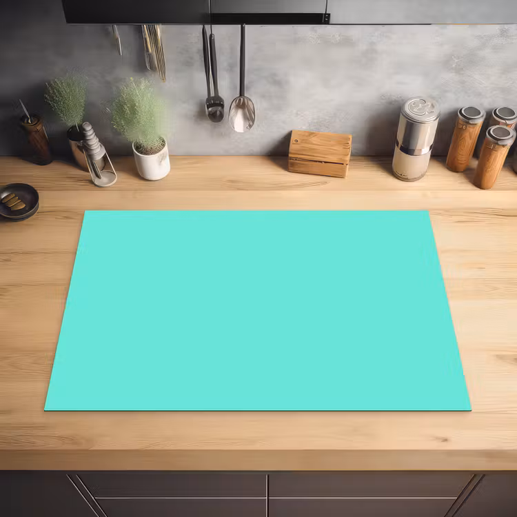 Electric - Cyan - Turkoois Inductie beschermer vinyl 3mm klein 276 -sfeer5
