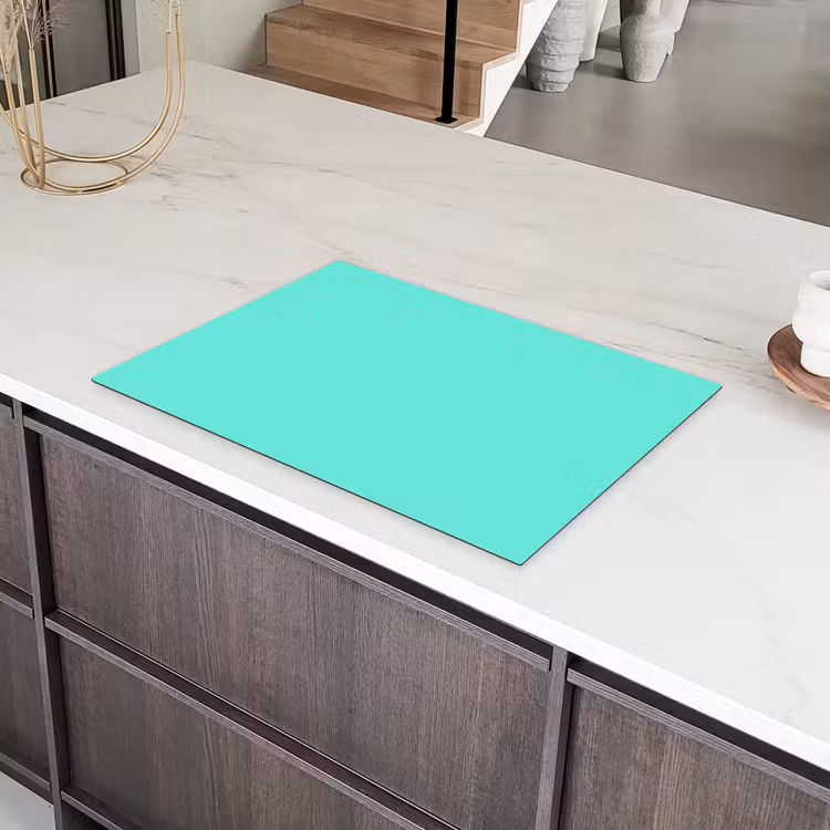Electric - Cyan - Turkoois Inductie beschermer vinyl 3mm klein 276 -sfeer8