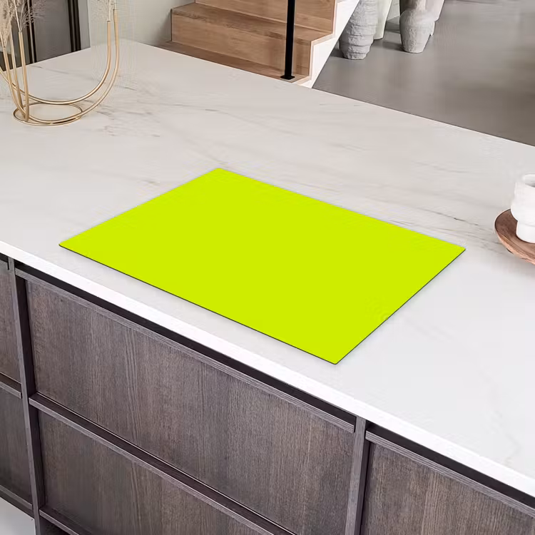 Electric - Lemon - Geel Inductie beschermer vinyl 3mm klein 276 -sfeer8