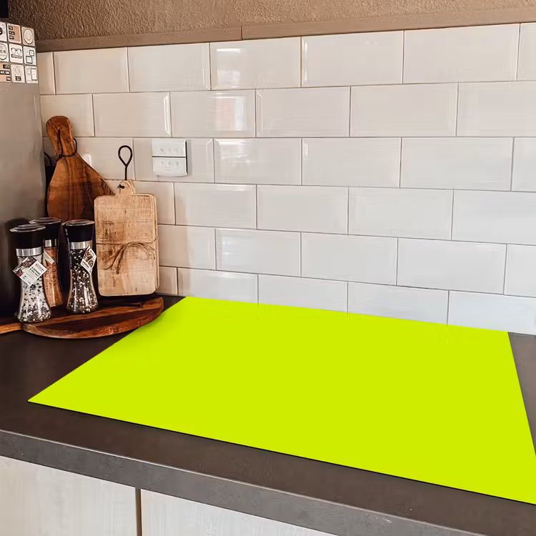 Electric - Lemon - Geel Inductie beschermer vinyl 3mm klein 276 -sfeer3