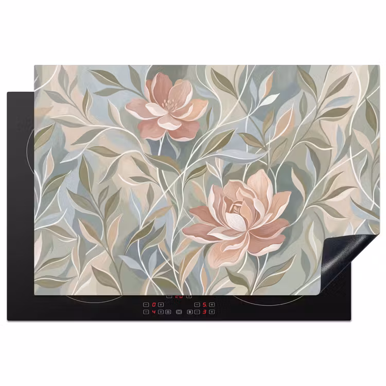 Elegant - Romantiek - Roze Inductie beschermer vinyl 3mm klein -3d