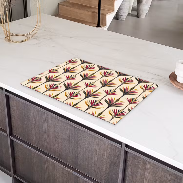 Waaier - Motief - Kleurrijk Inductie beschermer vinyl 3mm klein 276 -sfeer8