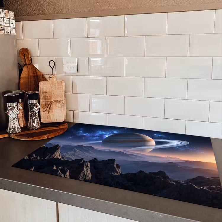 Fantasy - Kosmos - Landschap Inductie beschermer vinyl 3mm klein -sfeer3