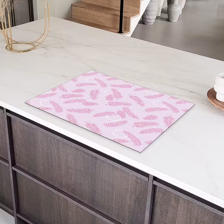 Veren - Paars - Wit Inductie beschermer vinyl 3mm klein 276 -sfeer8