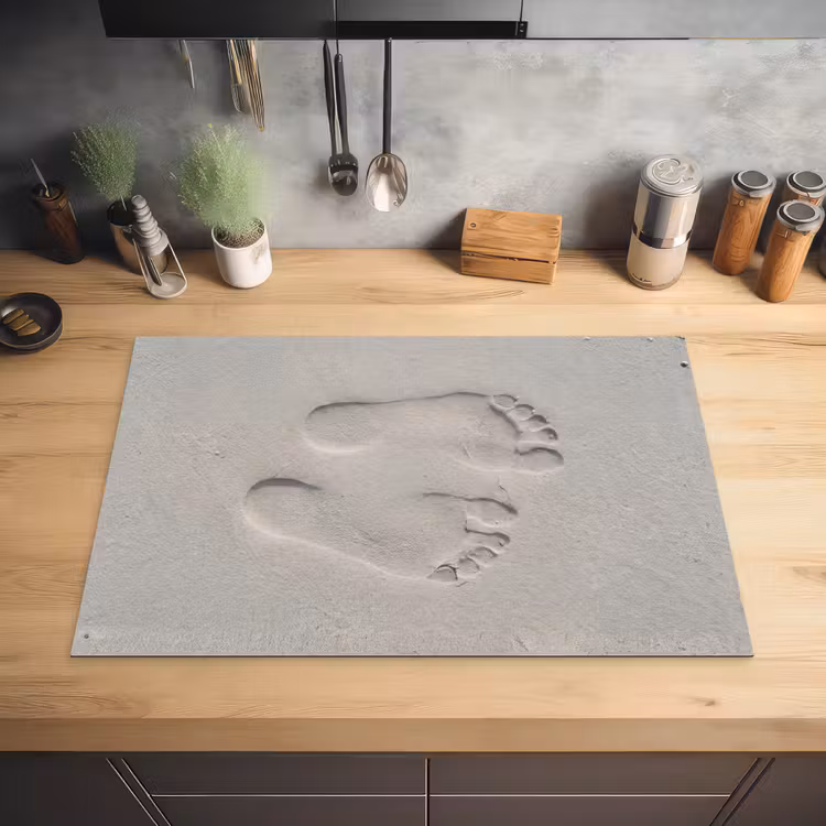 Voeten - Afdrukken - Zand Inductie beschermer vinyl 3mm klein -sfeer5