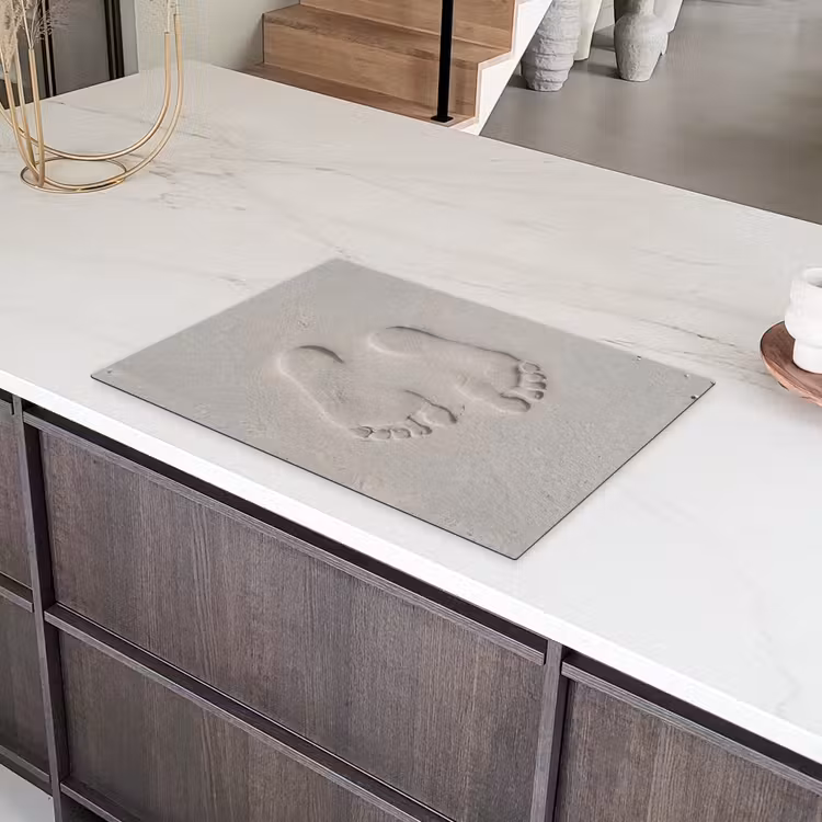 Voeten - Afdrukken - Zand Inductie beschermer vinyl 3mm klein -sfeer8