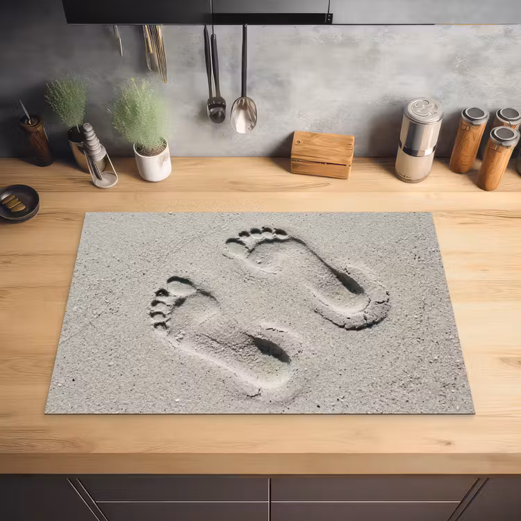 Voeten - Zand - Zee Inductie beschermer vinyl 3mm klein -sfeer5
