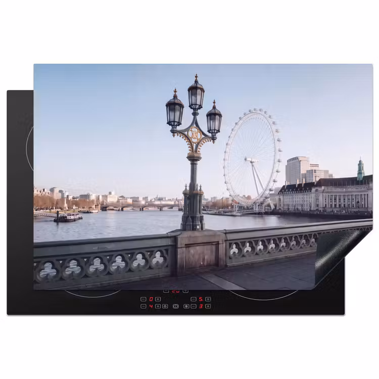 Reuzenrad - Londen - Stad - Architectuur - Brug Inductie beschermer vinyl 3mm klein -3d
