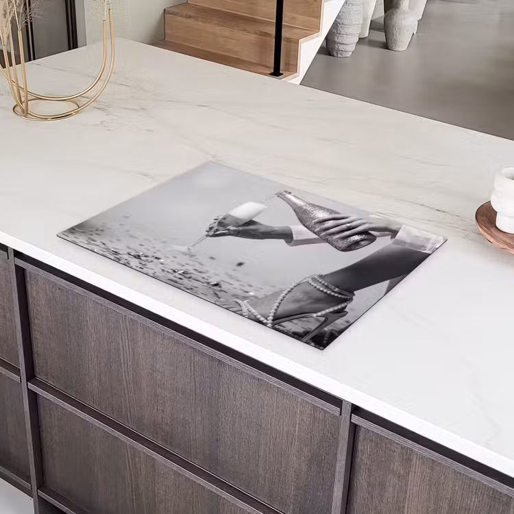 Feestelijk - Champagne - Discobal Inductie beschermer vinyl 3mm klein -sfeer8