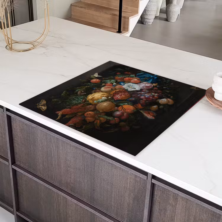 Festoen van vruchten en bloemen - Schilderij van Jan Davidsz. de Heem Inductie beschermer vinyl 3mm middel -sfeer8