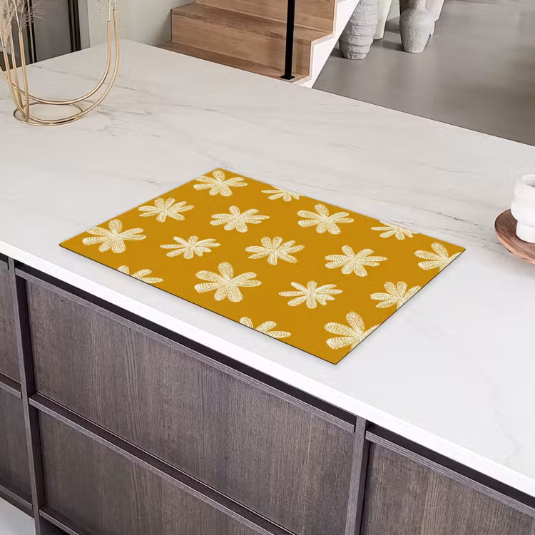 Bloem - Speels - Okergeel Inductie beschermer vinyl 3mm klein 276 -sfeer8