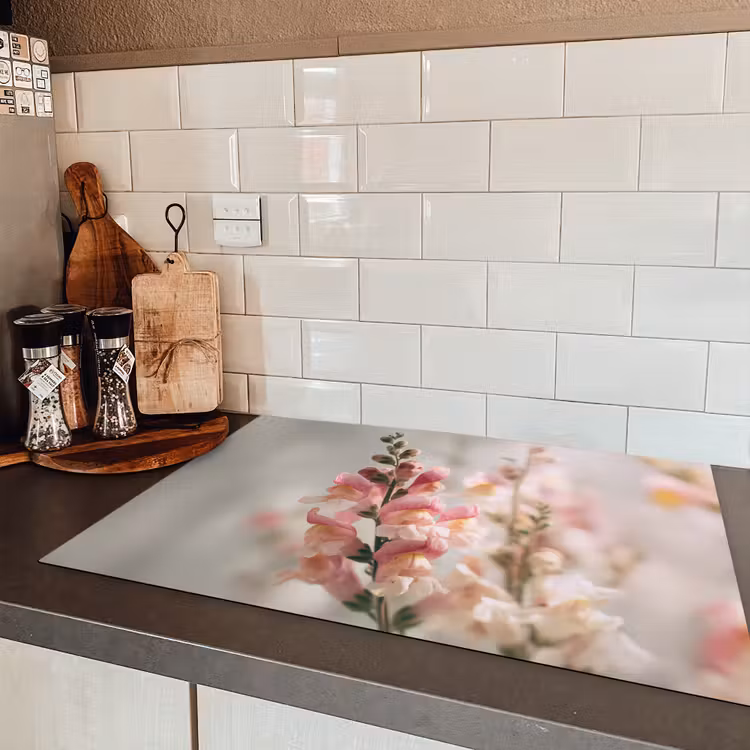 Bloem - Leeuwenbek - Roze - Stengel Inductie beschermer vinyl 3mm klein -sfeer3
