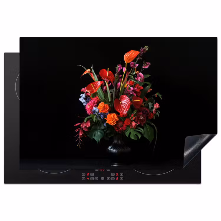 Bloemen - Boeket - Sierlijk Inductie beschermer vinyl 3mm klein -3d