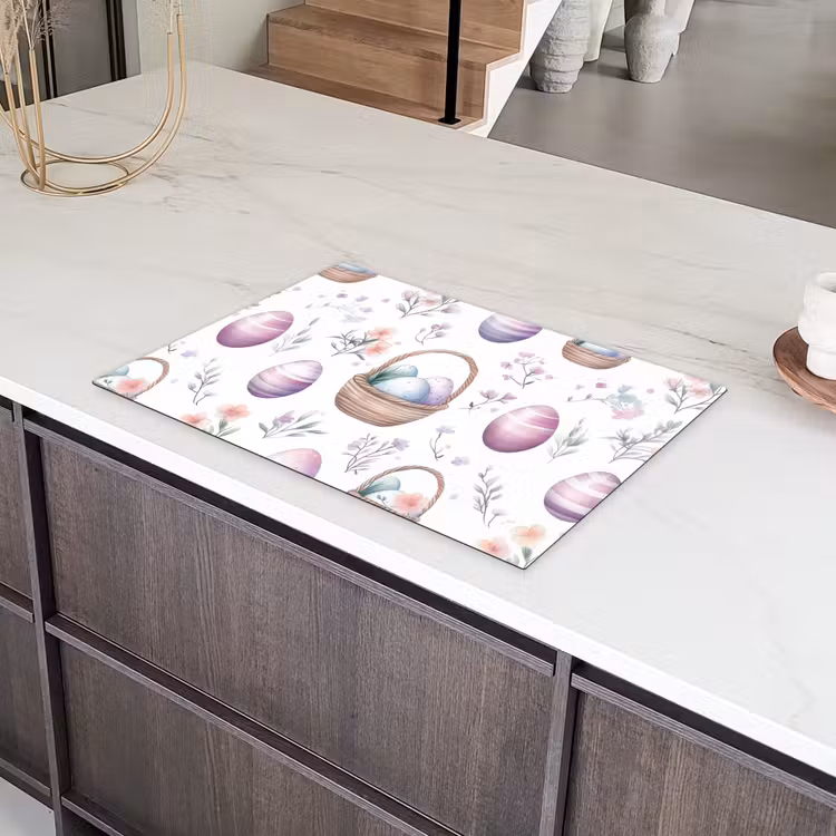 Bloemen - Paaseieren - Patroon Inductie beschermer vinyl 3mm klein -sfeer8