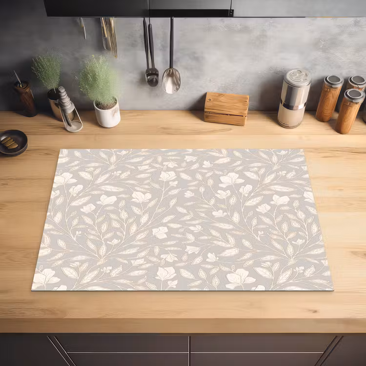 Bloemen - Steel - Blaadjes Inductie beschermer vinyl 3mm klein 276 -sfeer5