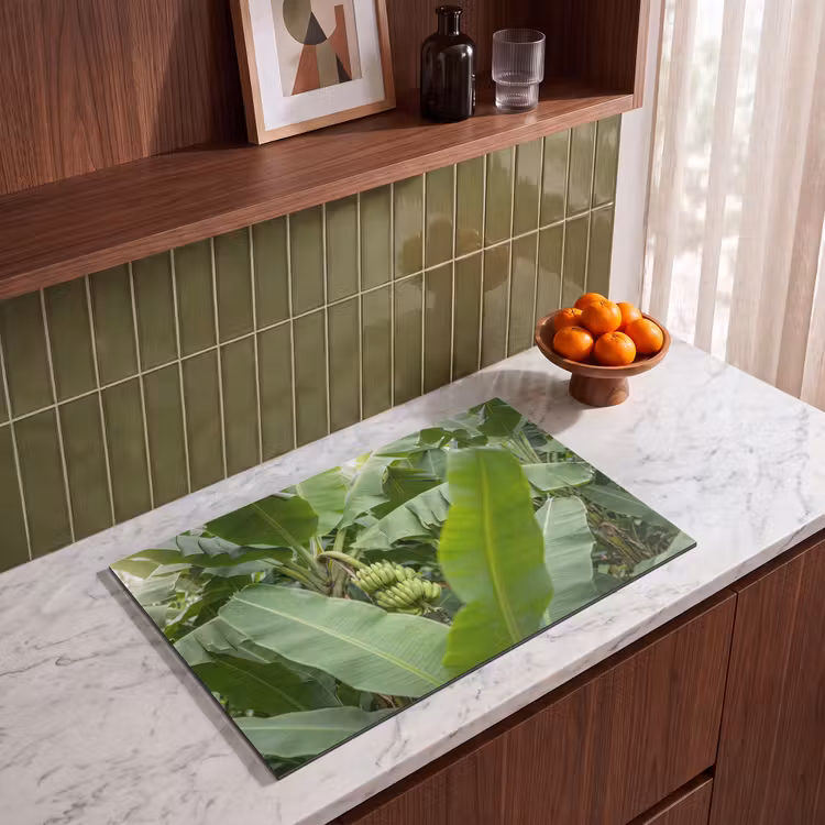 Eten - Bananen - Plantage - Groen Inductie beschermer vinyl 3mm klein -sfeer8