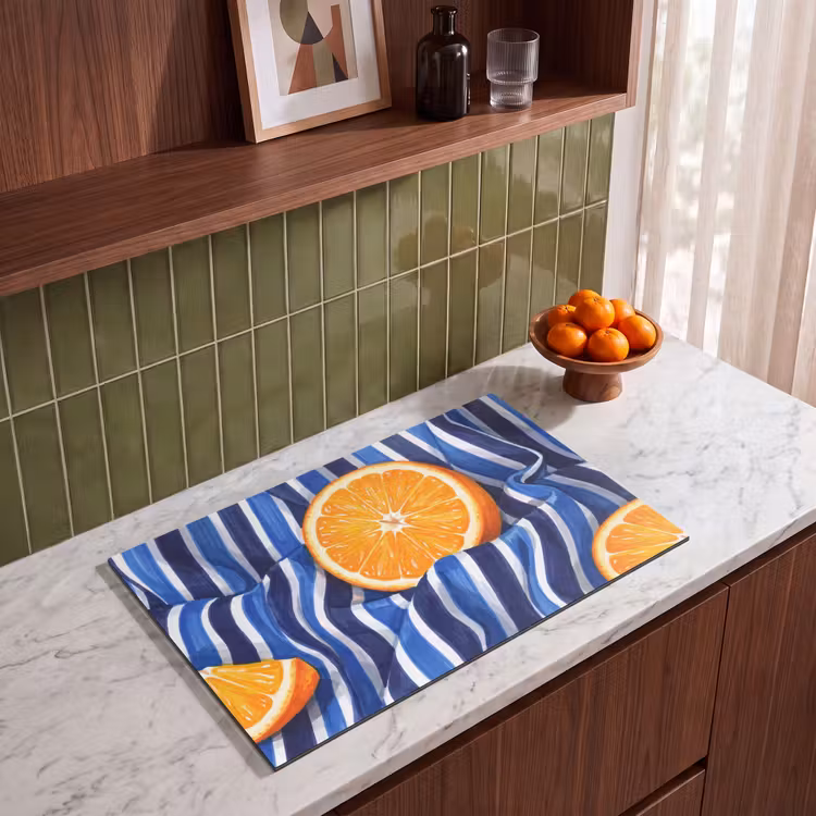Induction Hob Cover - Food - Fruit - Orange - Eten - Fruit - Oranje Inductie beschermer vinyl 3mm klein