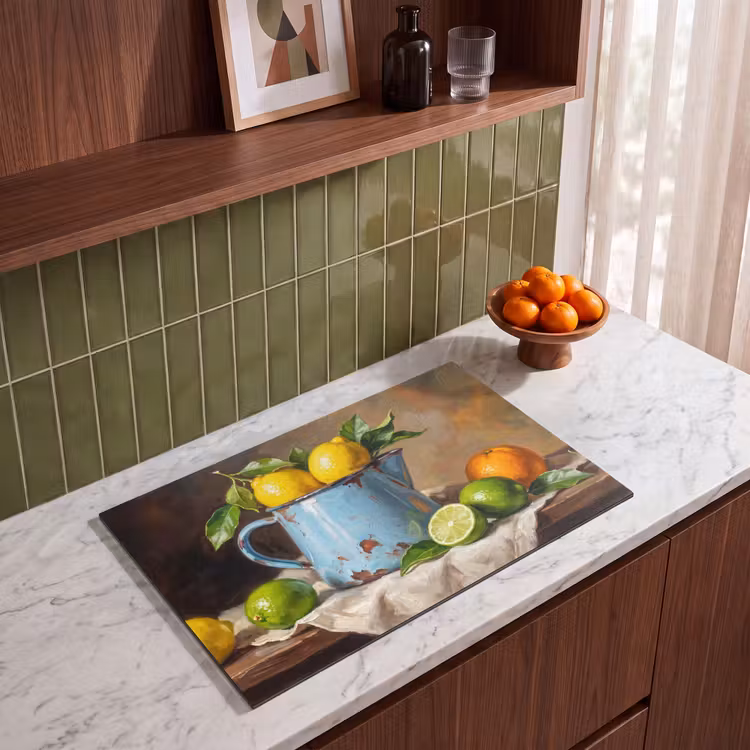 Induction Hob Cover - Food - Still Life - Classical - Eten - Stilleven - Klassiek Inductie beschermer vinyl 3mm klein