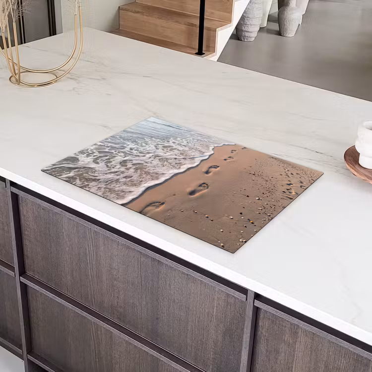 Voetstappen - Vloedlijn - Zee Inductie beschermer vinyl 3mm klein -sfeer8