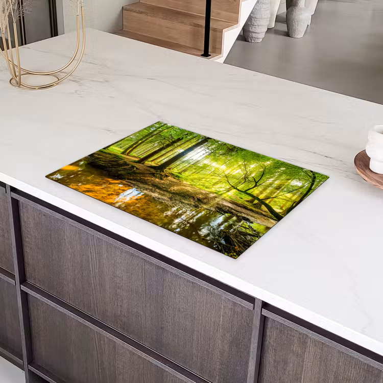 Bos - Landschap - Water - Bomen - Zon - Groen - Natuur Inductie beschermer vinyl 3mm middel -sfeer8