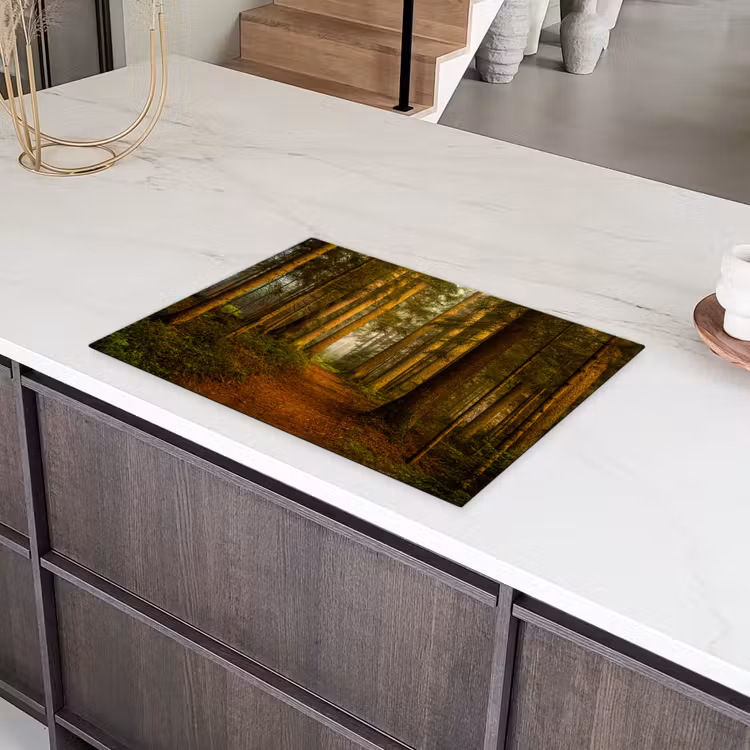 Bos - Natuur - Bomen - Landschap - Bladeren Inductie beschermer vinyl 3mm middel -sfeer8