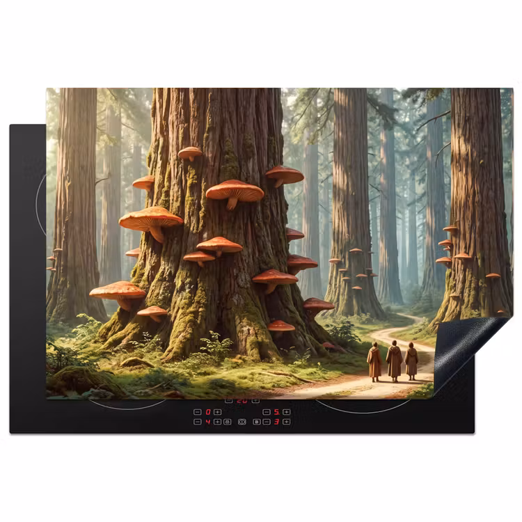 Induction Hob Cover - Forest - Trees - Nature - Bos - Bomen - Natuur Inductie beschermer vinyl 3mm klein