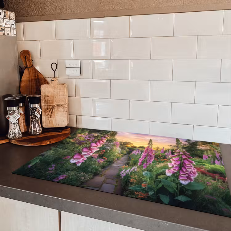Vingerhoedskruid - Bloemen - Tuin Inductie beschermer vinyl 3mm klein -sfeer3