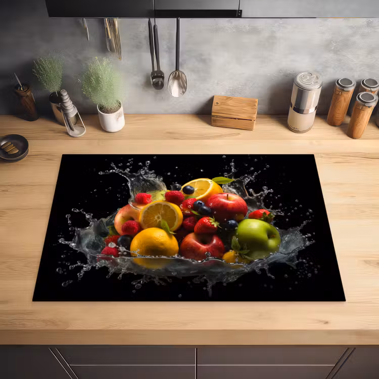 Fruit - Appel - Sinaasappel - Rode vruchten - Water Inductie beschermer vinyl 3mm klein -sfeer5
