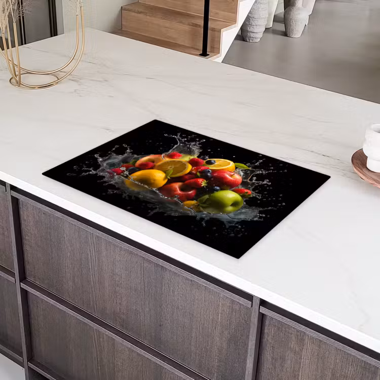 Fruit - Appel - Sinaasappel - Rode vruchten - Water Inductie beschermer vinyl 3mm klein -sfeer8
