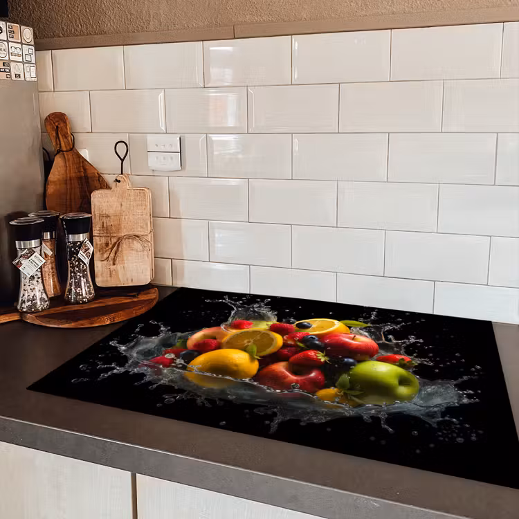 Fruit - Appel - Sinaasappel - Rode vruchten - Water Inductie beschermer vinyl 3mm klein -sfeer3