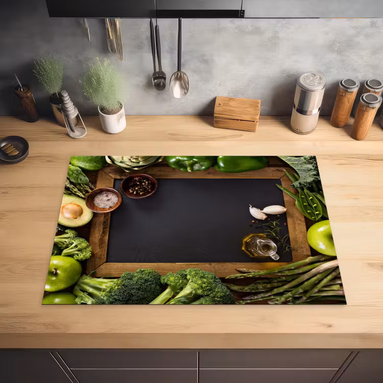Fruit - Krijtbord - Groente Inductie beschermer vinyl 3mm middel -sfeer5
