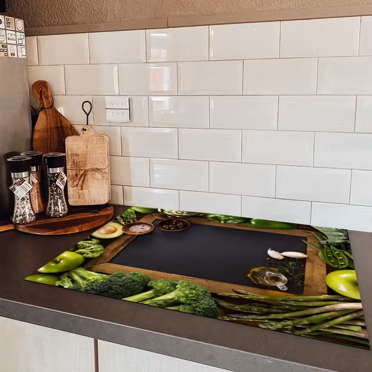 Fruit - Krijtbord - Groente Inductie beschermer vinyl 3mm middel -sfeer3