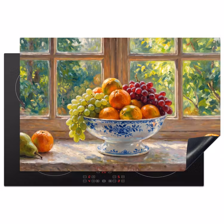 Induction Hob Cover - Fruit - Windowsill - Nature - Fruit - Vensterbank - Natuur Inductie beschermer vinyl 3mm klein