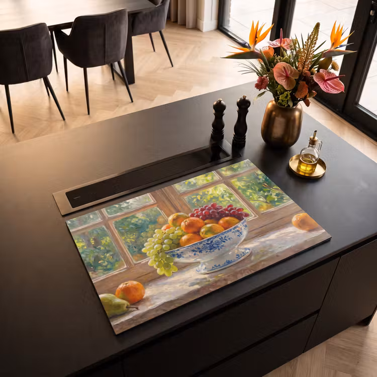 Induction Hob Cover - Fruit - Windowsill - Nature - Fruit - Vensterbank - Natuur Inductie beschermer vinyl 3mm klein