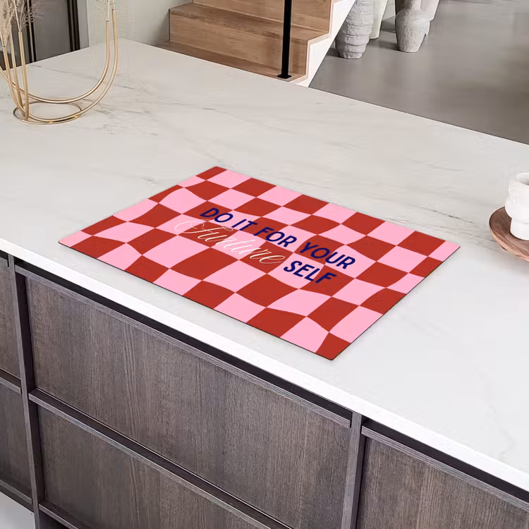Furture - Geblokt - Rood Inductie beschermer vinyl 3mm klein -sfeer8