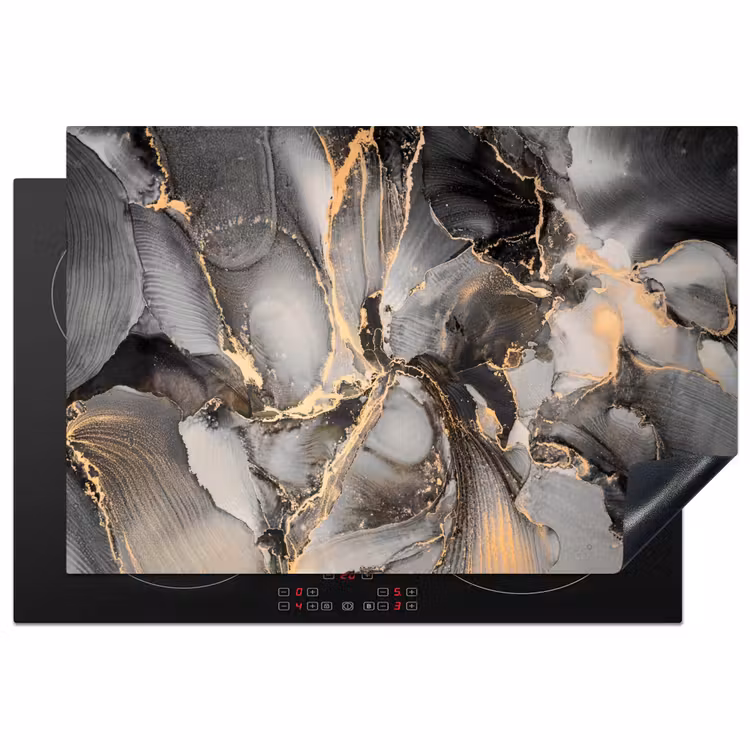 Geologisch Goud op Marmer Inductie beschermer vinyl 3mm klein -3d