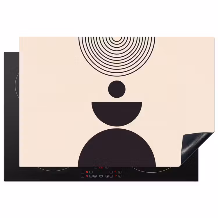 Induction Hob Cover - Geometric Balance - Art - Geometrische balans - Kunst Inductie beschermer vinyl 3mm klein