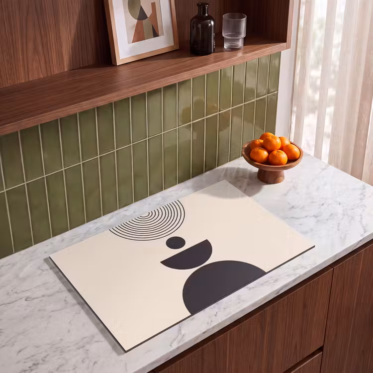 Induction Hob Cover - Geometric Balance - Art - Geometrische balans - Kunst Inductie beschermer vinyl 3mm klein