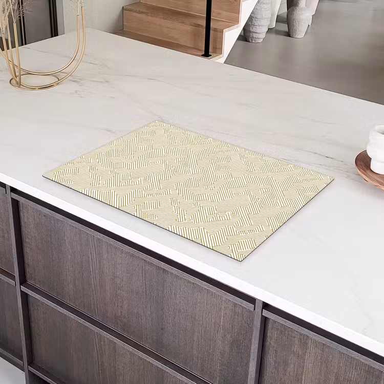 Geometrisch - Lijnen - Groen Inductie beschermer vinyl 3mm klein 276 -sfeer8
