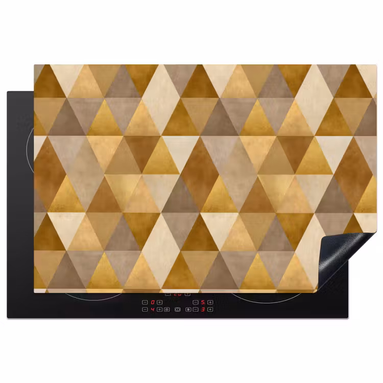 Geometrisch - Driehoek - Goud Inductie beschermer vinyl 3mm klein 276 -3d