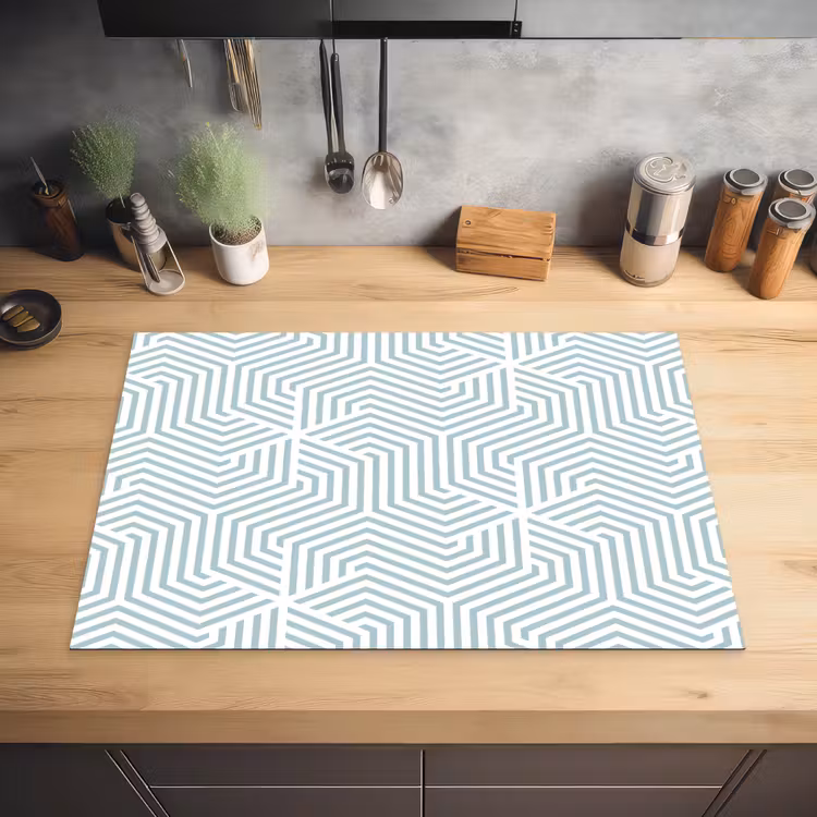 Geometrie - Lijn - Groen - Patroon Inductie beschermer vinyl 3mm klein 276 -sfeer5