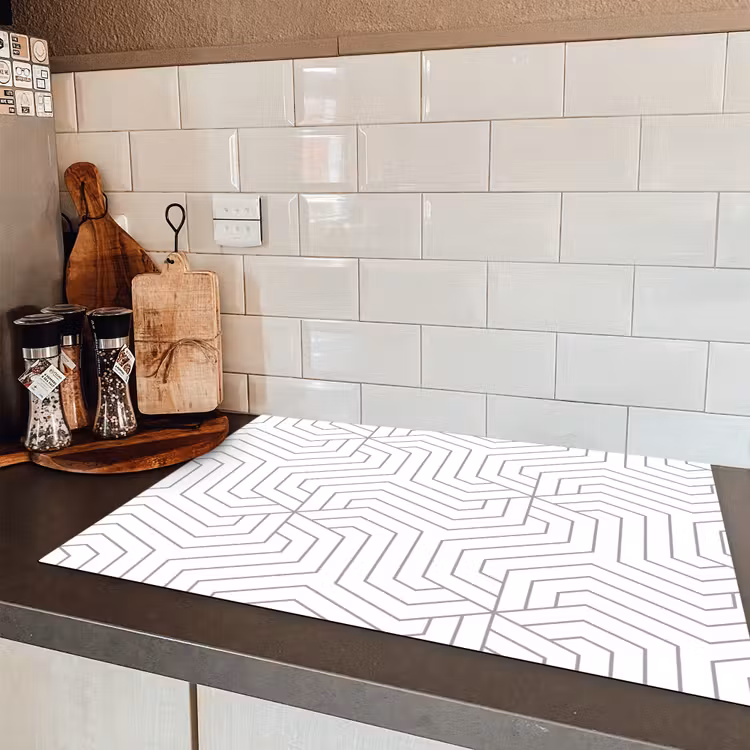 Geometrie - Lijn - Patroon Inductie beschermer vinyl 3mm klein 276 -sfeer3