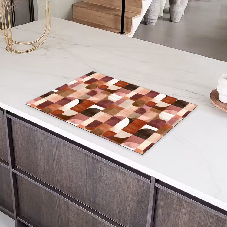 Geometrie - Modern - Retro Inductie beschermer vinyl 3mm klein 276 -sfeer8