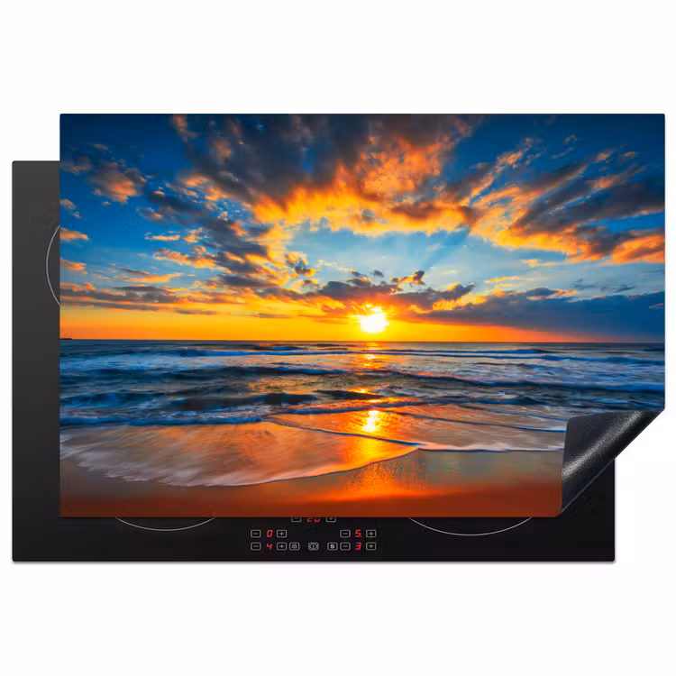 Schittering op de Golven bij Zonsondergang Inductie beschermer vinyl 3mm klein -3d