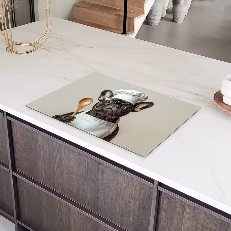 Bril - Hond - Kok Inductie beschermer vinyl 3mm klein -sfeer8